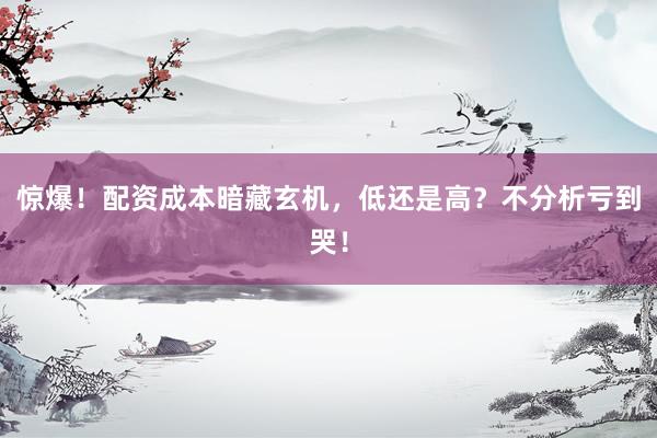 惊爆!配资成本暗藏玄机,低还是高?不分析亏到哭!